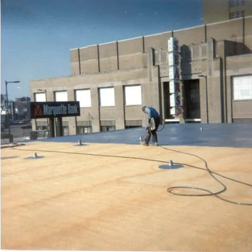 Spray Polyurethane Foam insulation for residential and commercial roofing applications in the Twin Cities metro area for waterproofing and sealing from Overhead Construction & Roofing.